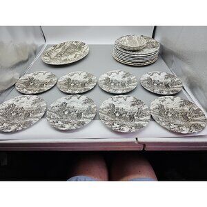 Vintage Royal Mail Fine Staffordshire Ironstone 6.5" Bread Plates England Lot 8